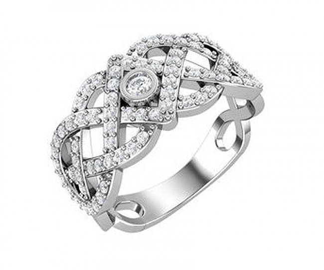 Кольцо из серебра с камнем Фианит фото, цены