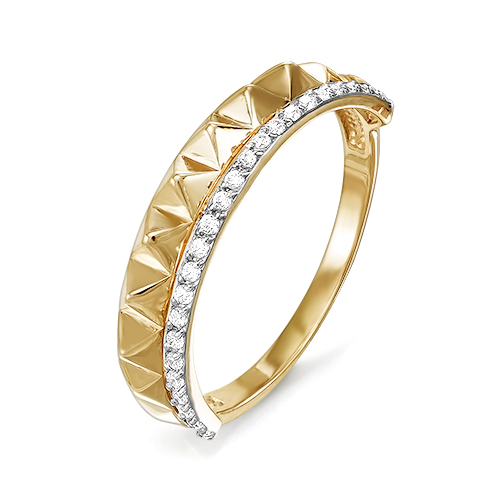 Кольцо из золота с камнем Фианит фото, цены