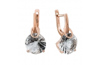 Серьги из золота с камнем Аквамарин фото, цены