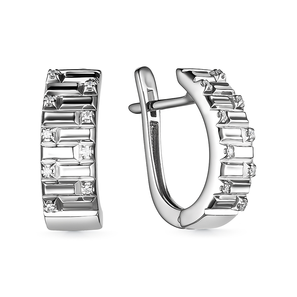 Серьги из золота с камнем Бриллиант фото, цены