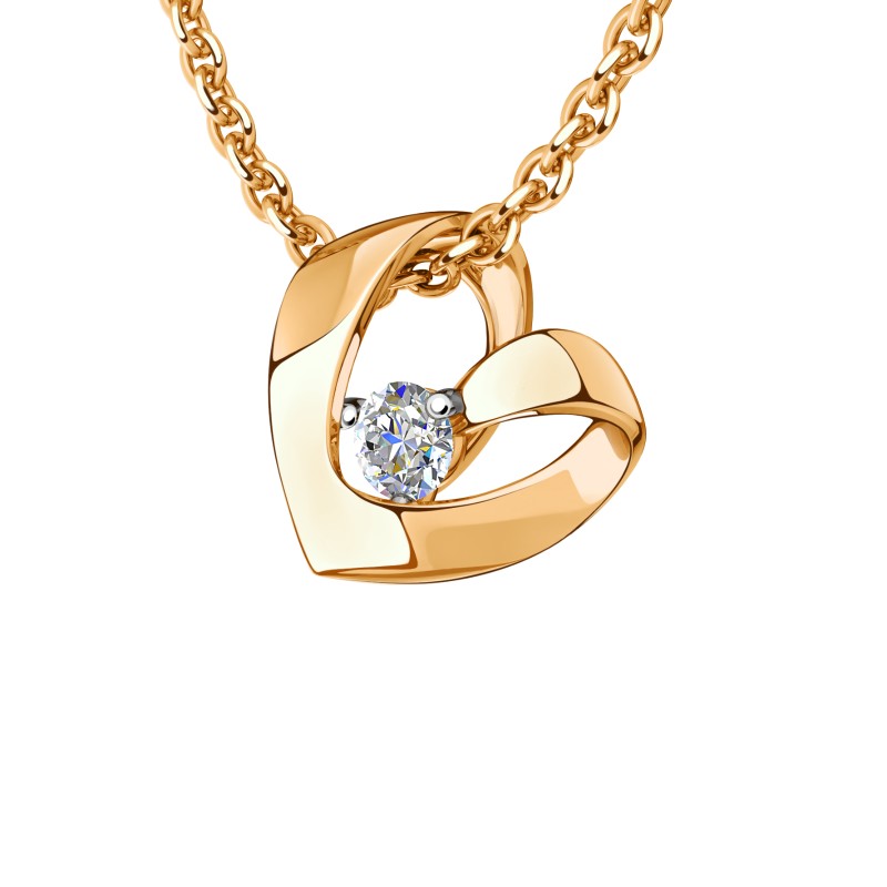 Подвеска из золота с камнем Фианит фото, цены