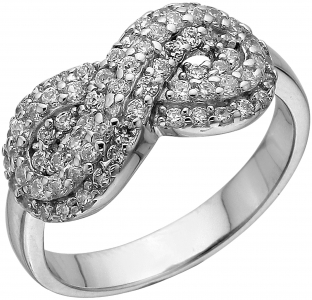 Кольцо из серебра с камнем Циркон фото, цены