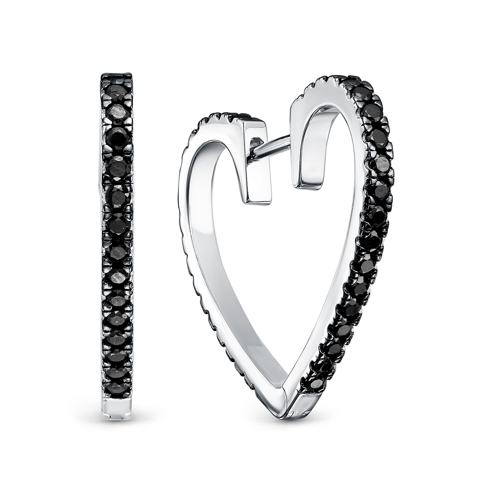 Серьги из серебра с камнем Шпинель фото, цены