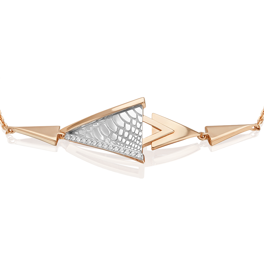 Браслет из золота с камнем Фианит фото, цены