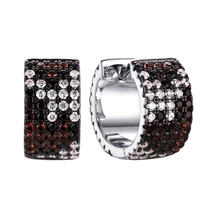 Серьги из серебра с камнем Фианит, Нанокристалл фото, цены