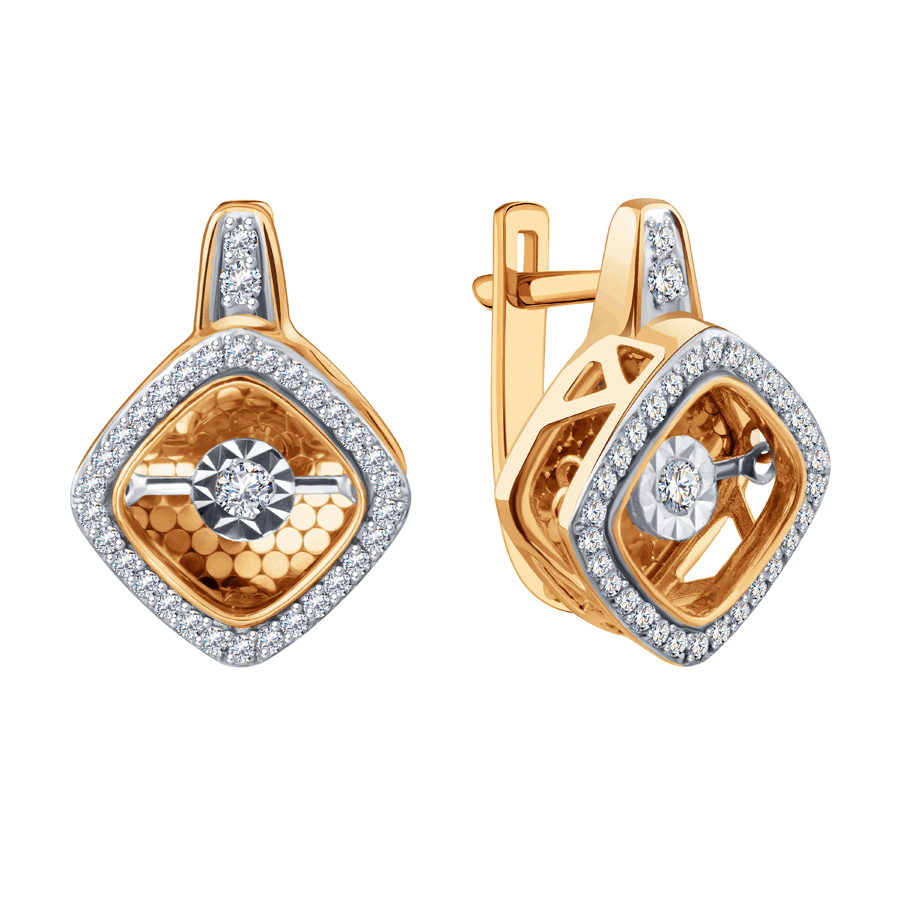 Серьги из золота с камнем Бриллиант,  фото, цены