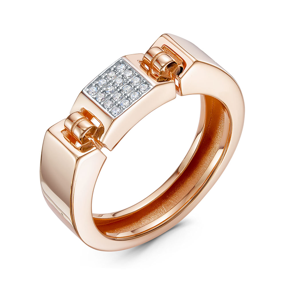 Кольцо из золота с камнем Фианит фото, цены