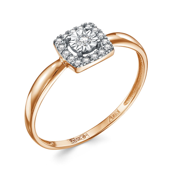 Кольцо из золота с камнем Бриллиант фото, цены