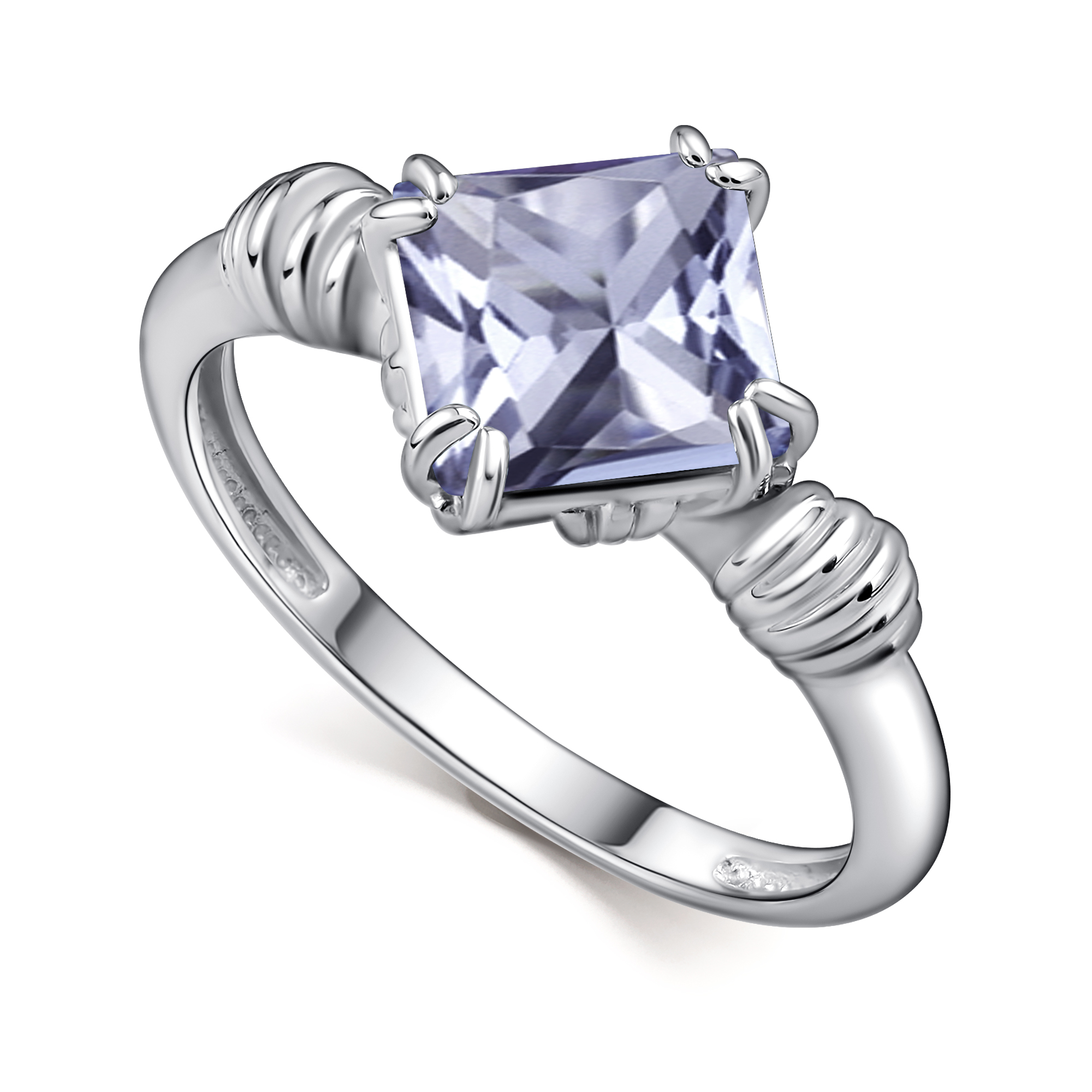 Кольцо из серебра с камнем Кристалл фото, цены