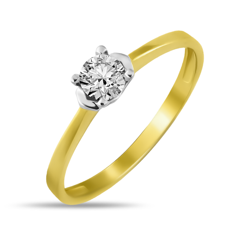 Кольцо из золота с камнем Фианит фото, цены