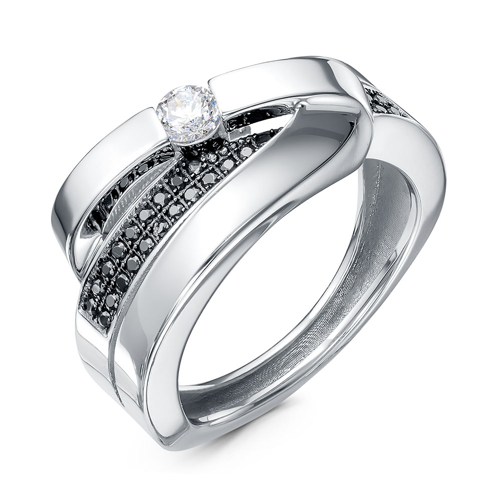 Кольцо из серебра с камнем Фианит фото, цены