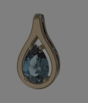 Подвеска из золота с камнем Топаз фото, цены
