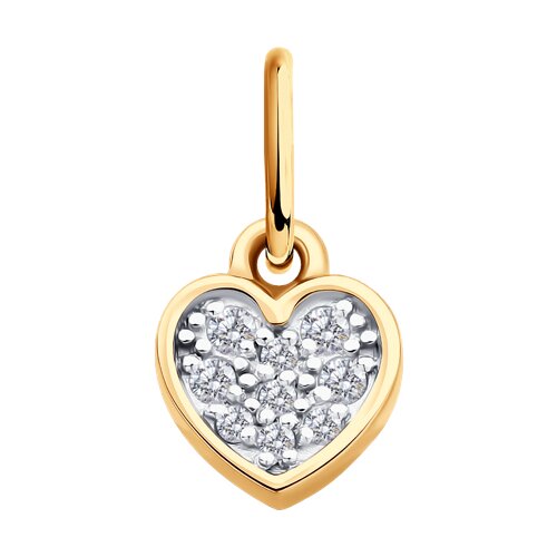 Подвеска из золота с камнем Фианит фото, цены