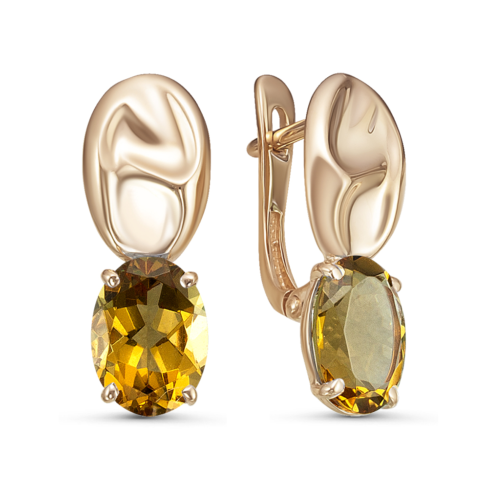 Серьги из золота с камнем аметист фото, цены