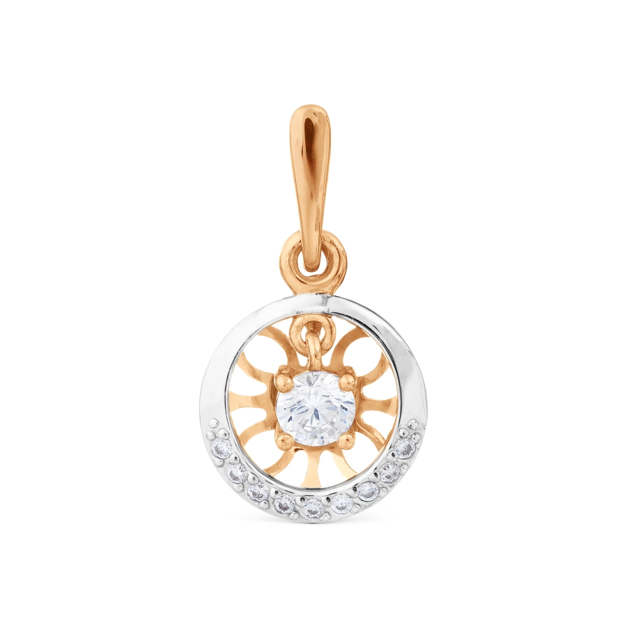 Подвеска из золота с камнем Фианит фото, цены