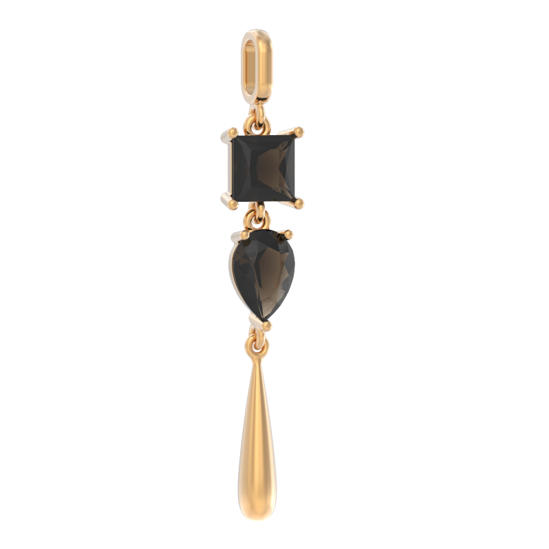 Подвеска из золота с камнем Раухтопаз фото, цены