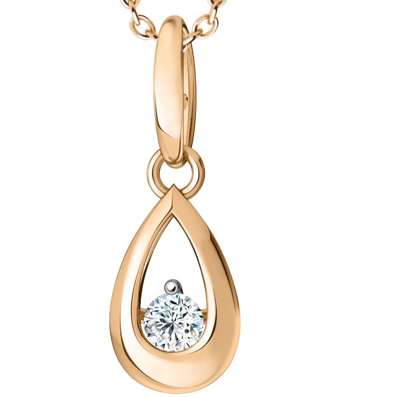 Подвеска из золота с камнем Фианит фото, цены