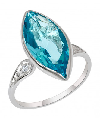 Кольцо из серебра с камнем Фианит фото, цены