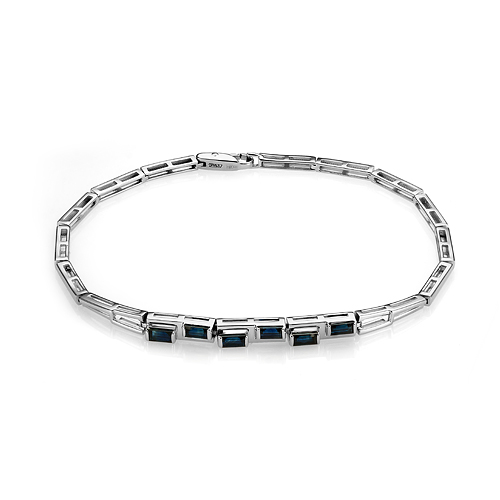 Браслет из золота с камнем Сапфир фото, цены