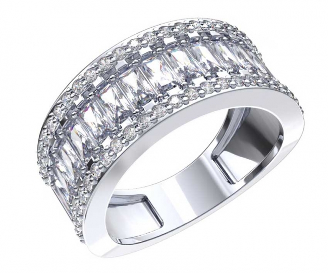 Кольцо из серебра с камнем Фианит фото, цены