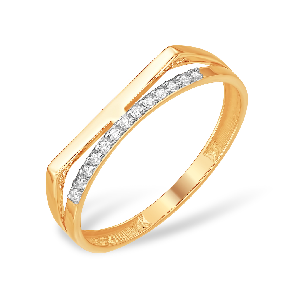 Кольцо из золота с камнем Фианит фото, цены