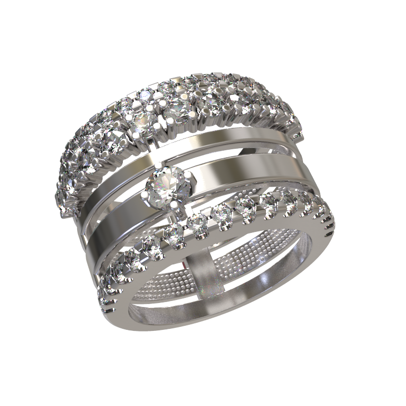 Кольцо из серебра с камнем Фианит фото, цены