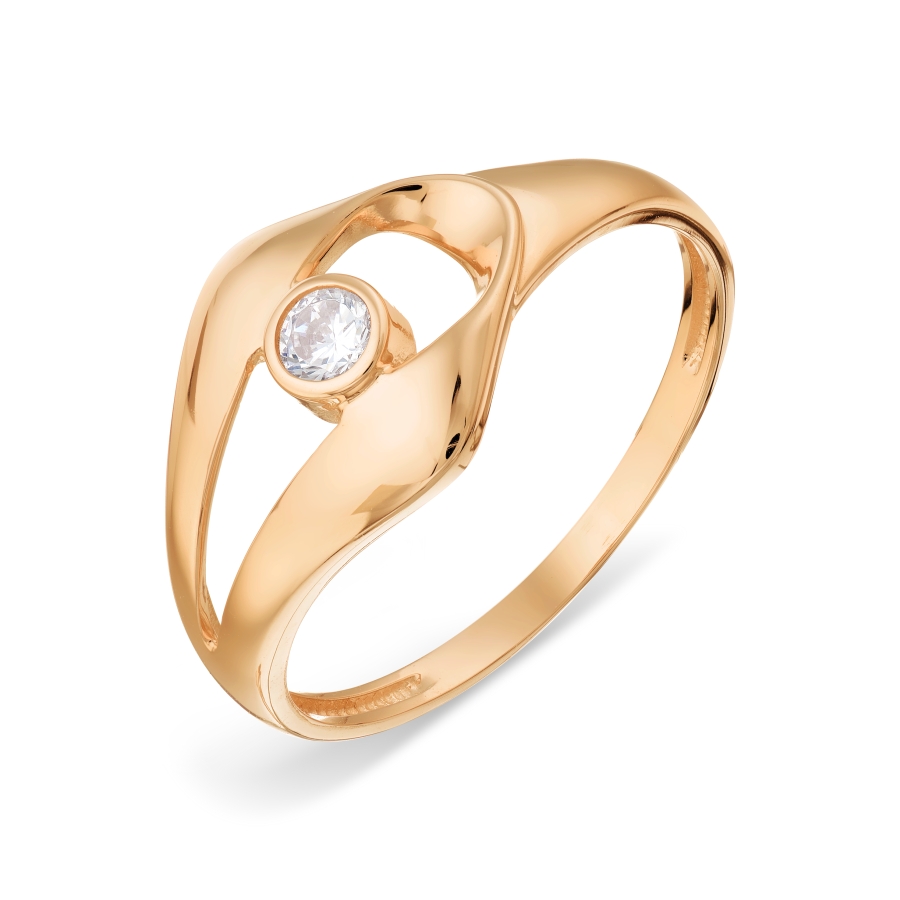 Кольцо из золота с камнем Фианит фото, цены