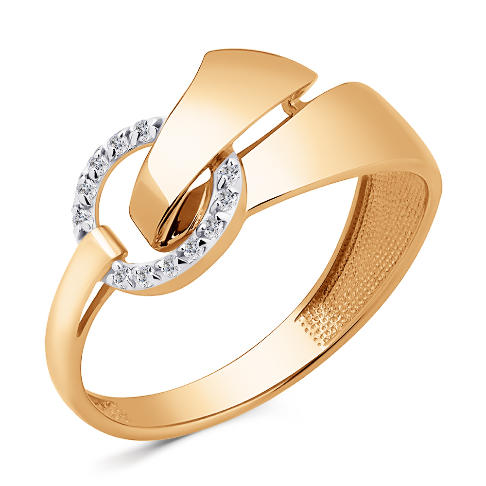 Кольцо из золота с камнем Фианит фото, цены