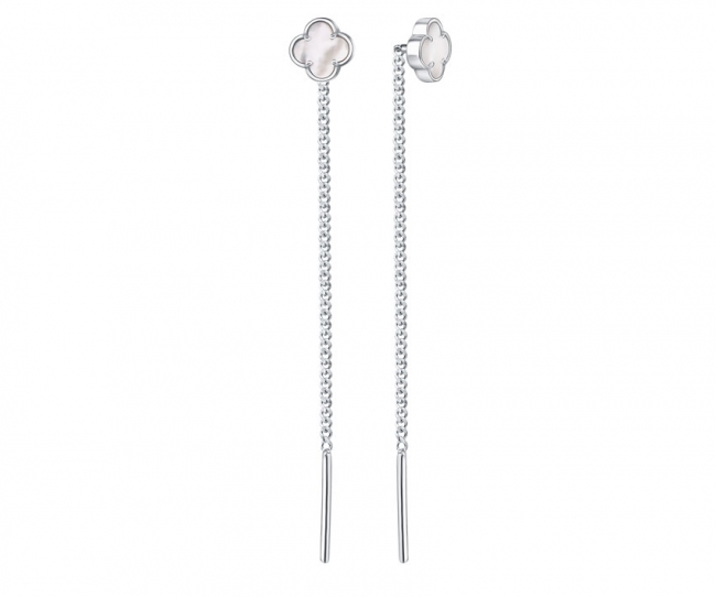 Серьги из серебра с камнем Перламутр фото, цены