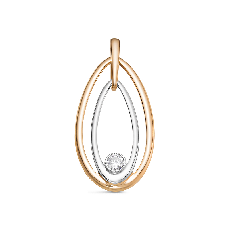 Подвеска из золота с камнем Фианит фото, цены