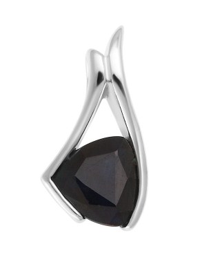 Подвеска из серебра с камнем Сапфир фото, цены