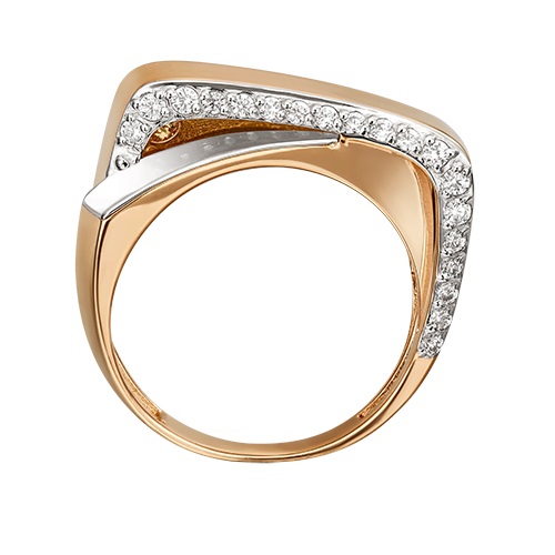 Кольцо из золота с камнем Фианит фото, цены