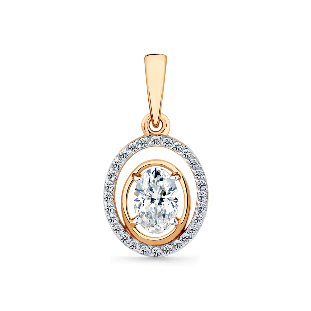 Подвеска из золота с камнем Фианит фото, цены