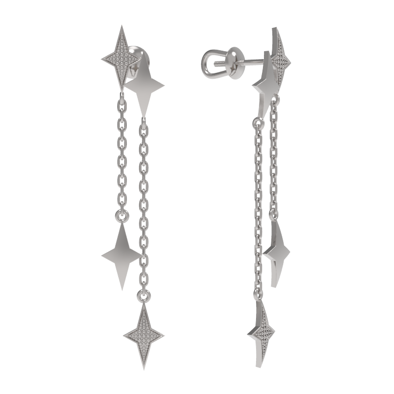 Пуссеты из серебра без вставок фото, цены