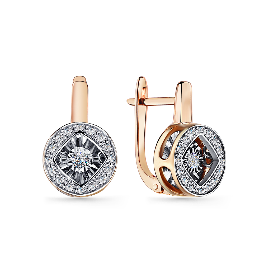 Серьги из золота с камнем Бриллиант,  фото, цены