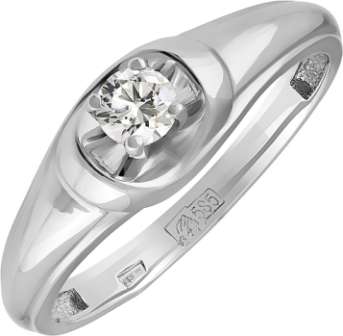 Кольцо из золота с камнем Бриллиант фото, цены