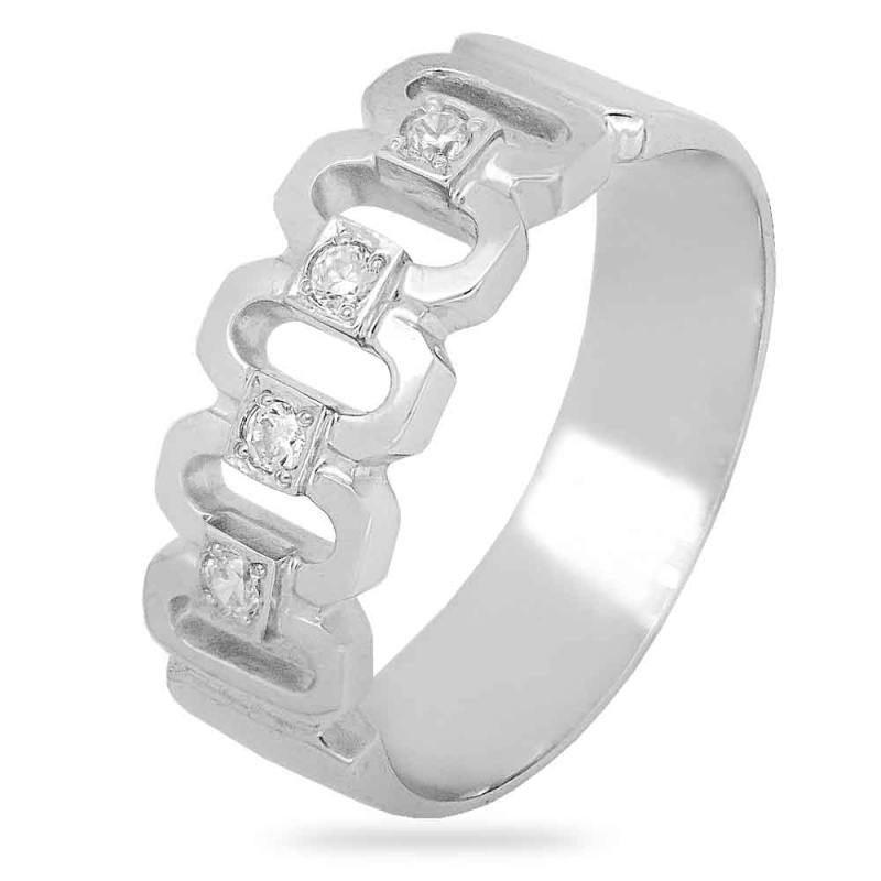 Кольцо из серебра с камнем Фианит фото, цены