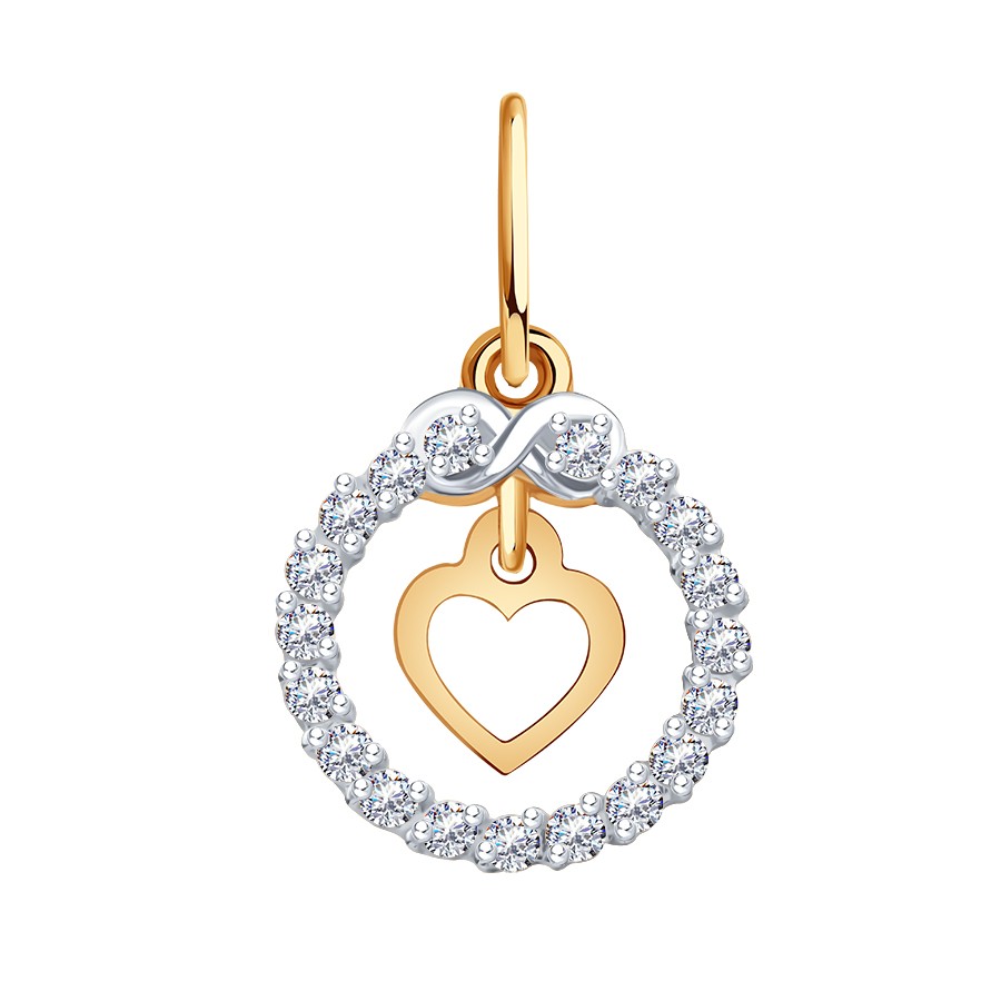 Подвеска из золота с камнем Фианит фото, цены