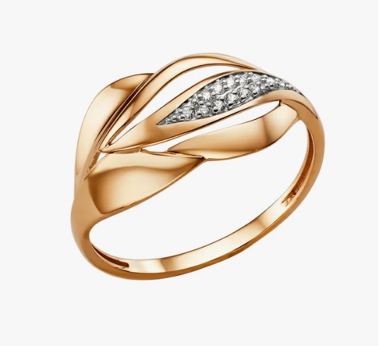 Кольцо из золота с камнем Фианит фото, цены