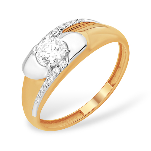 Кольцо из золота с камнем Фианит фото, цены