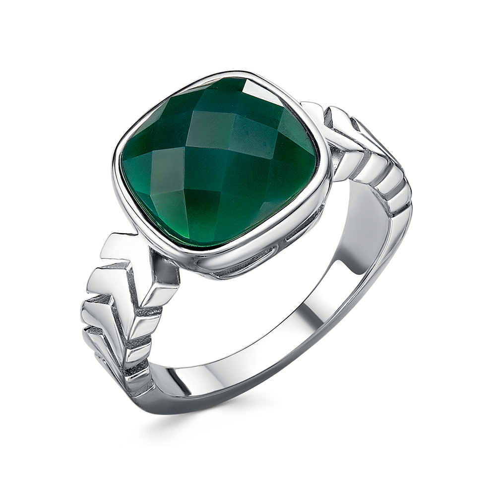 Кольцо из серебра с камнем Агат фото, цены