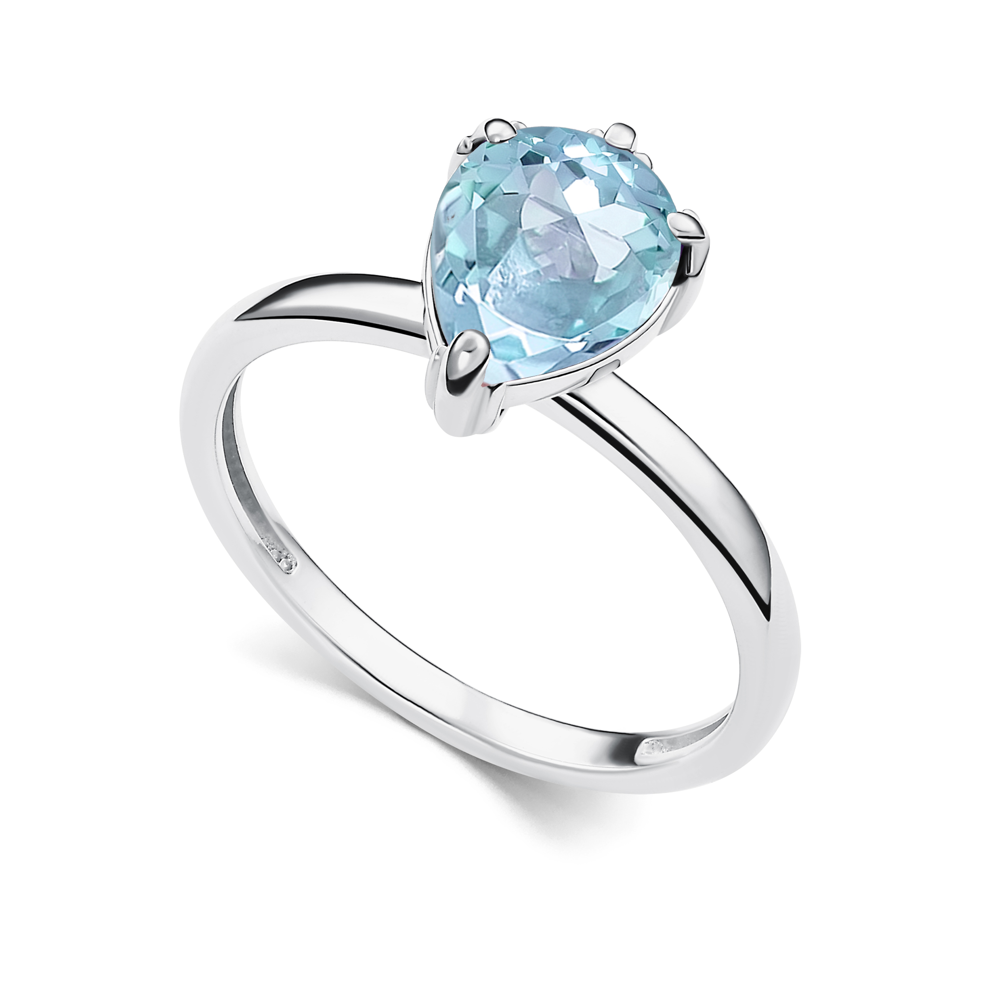 Кольцо из серебра с камнем Топаз фото, цены