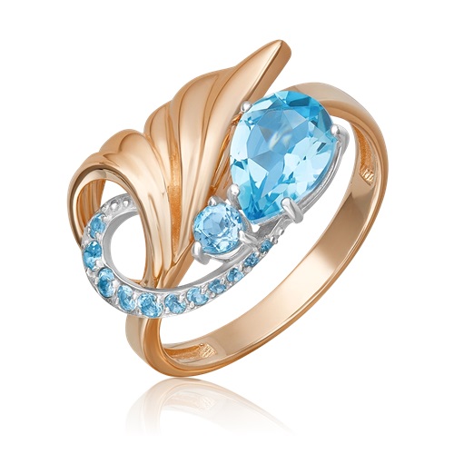 Кольцо из золота с камнем Топаз фото, цены