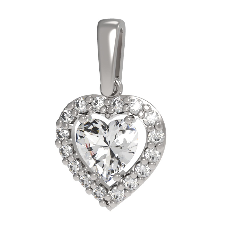 Подвеска из серебра с камнем Фианит фото, цены