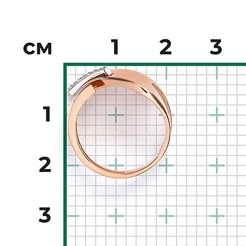 Кольцо из золота с камнем Фианит фото, цены