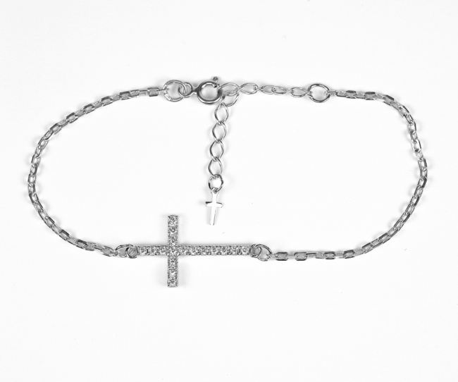 Браслет из серебра с камнем Фианит фото, цены