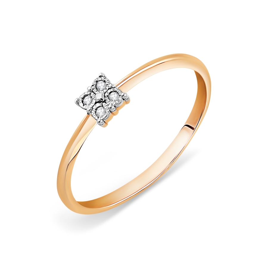 Кольцо из золота с камнем Бриллиант фото, цены