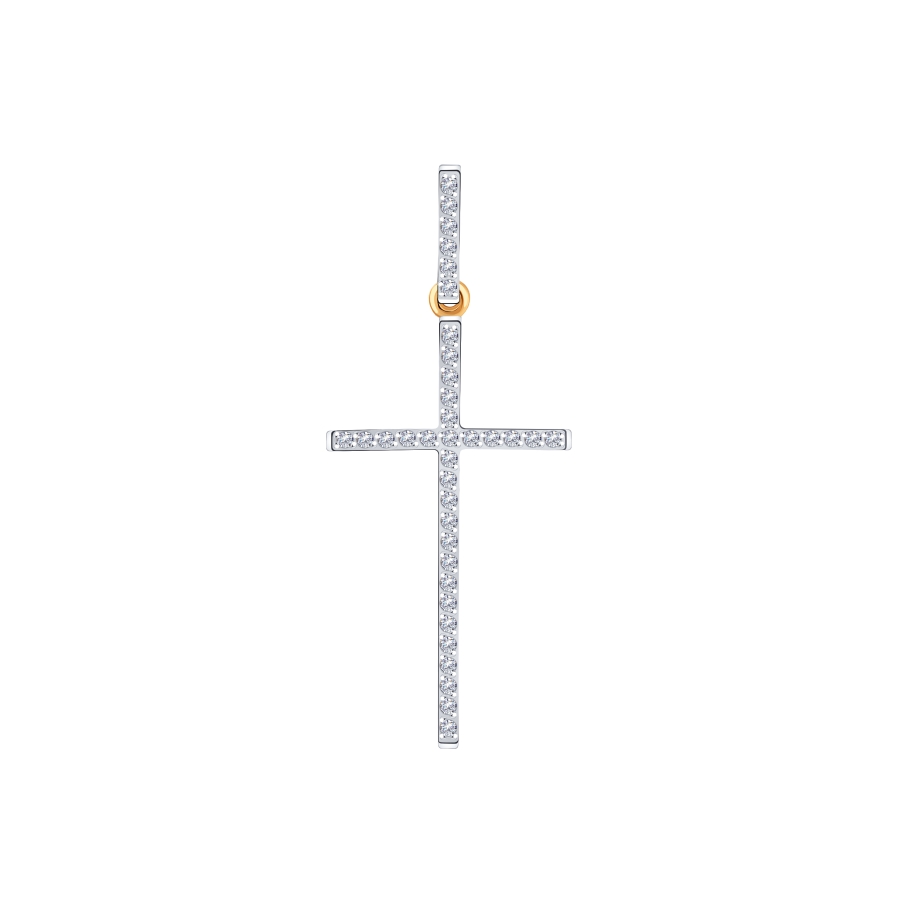 Подвеска из золота с камнем Фианит фото, цены