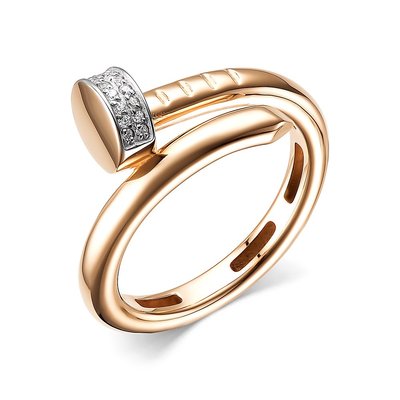 Кольцо из золота с камнем Фианит фото, цены