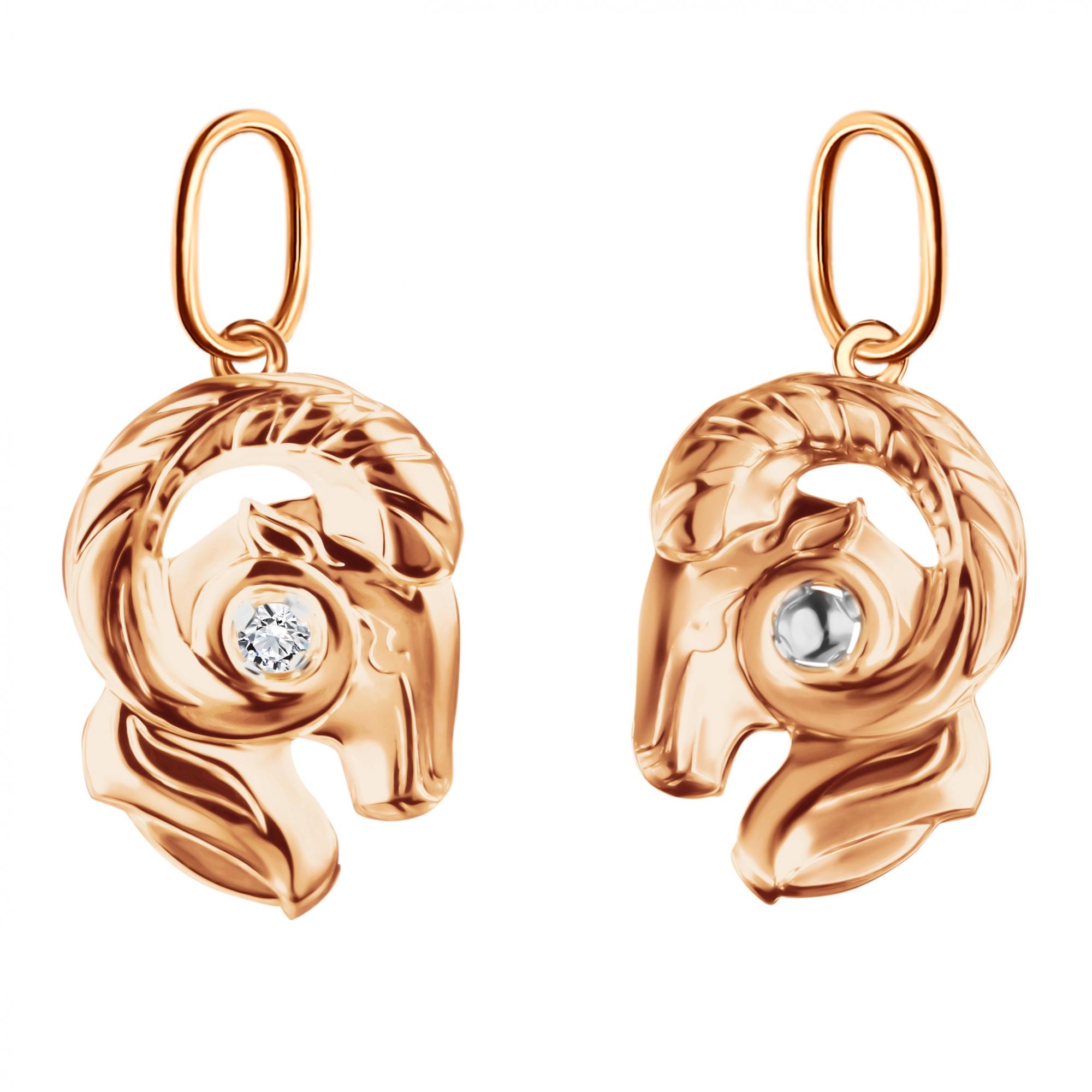 Знак из золота с камнем Фианит фото, цены